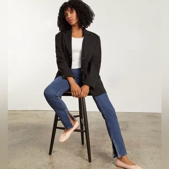 Everlane Cheeky split hem jeans.  High rise, low stretch Sz 27 - Picture 1 of 10